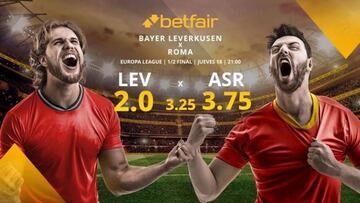 Bayer Leverkusen vs. AS Roma: alineaciones, horario, TV, estadísticas y pronósticos