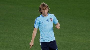 Luka Modric durante un entrenamiento.