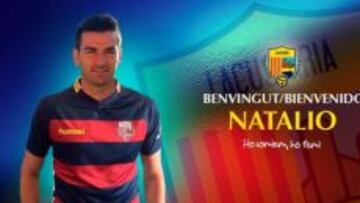 Así dio la bienvenida el Llagostera a Natalio, su nuevo fichaje procedente del Numancia.