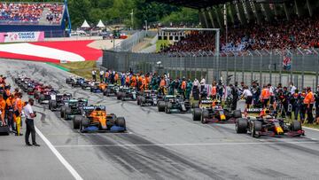 Parrilla del GP de Austria de F1 2021.