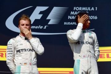 Lewis Hamilton y Nico Rosberg.