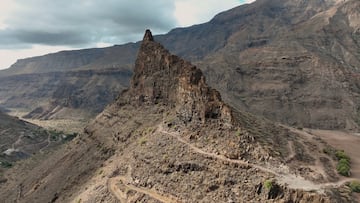 Santa Lucía de Tirajana vista desde el aire.