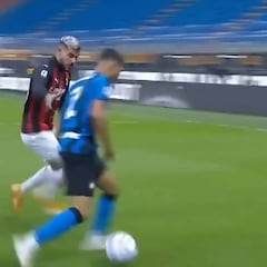 Lo que no se vio del derbi: el lío tremendo de Achraf a Theo