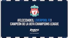 Rayados felicitó al Liverpool por ganar la Champions League