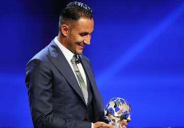 Keylor Navas ha sido elegido en Mónaco como el mejor portero UEFA de la pasada temporada.