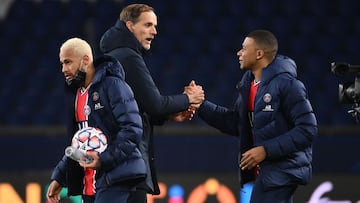 Tuchel, Mpabbé y Neymar.