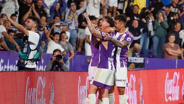 VALLADOLID, 04/09/22. PHOTOGENIC. PARTIDO DE LA LIGA SANTANDER ENTRE EL REAL VALLADOLID Y EL ALMERIA. GOL DEL REAL VALLADOILID 04/09/22  PARTIDO PRIMERA DIVISION JORNADA 4
VALLADOLID - ALMERIA 
PRIMER GOL SHON WEISSMAN 1-0 ALEGRIA