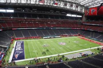 Escenario de la Super Bowl LI. Todo está listo para la celebración del encuentro desde Houston.