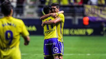 Garrido celebra la victoria del Cádiz.