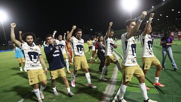 during the 3rd round match between FC Juarez and Pumas UNAM as part of the Liga BBVA MX, Torneo Apertura 2024 at Olimpico Benito Juarez Stadium on July 17, 2024 in Ciudad Juarez, Chihuahua, Mexico.