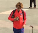 Griezmann, Godín y Juanfran se despiden del Atleti en Israel