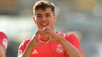 Brahim Díaz, cuando anotó su primer gol a la Real.