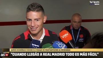 James Rodríguez se refiere a Franco Mastantuono.