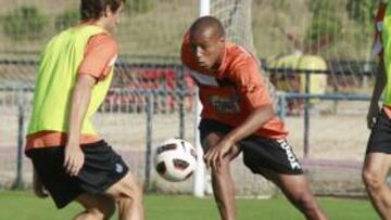 <b>ENTRENANDO. </b>El uruguayo ya está recuperado de su lesión.