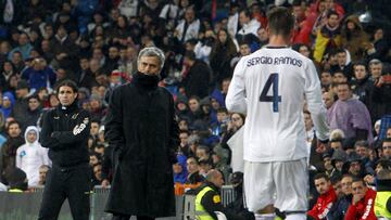 José Mourinho y Sergio Ramos.