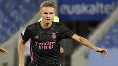 Odegaard, en un partido de esta temporada.