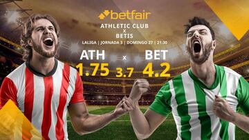 Athletic Club de Bilbao vs. Real Betis Balompié: horario, TV, estadísticas, clasificación y pronósticos