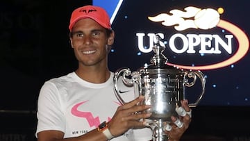 Rafa Nadal, posa como ganador del US Open.