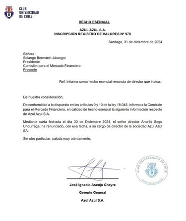 Más problemas en la U: nueva renuncia solo horas antes de Año Nuevo