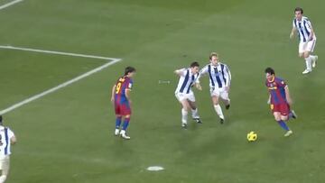 El día que Messi se paseó como quiso en el área de la Real: ¡Genio!