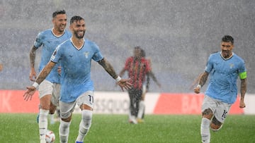 Celebración del jugador nacido en Mendoza (Argentina), Valentin Castellanos.
