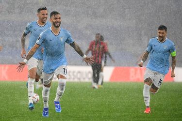 Celebración del jugador nacido en Mendoza (Argentina), Valentin Castellanos.