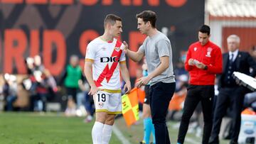 Iñigo Pérez, dando instrucciones a De Frutos.