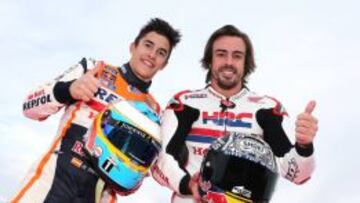 06/12/15 FERNANDO ALONSO , MARC MARQUEZ , TONI BOU Y PILOTOS DE HONDA EN EVENTO EN JAPON