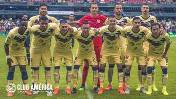 El Club América en un partido de la Liga MX.