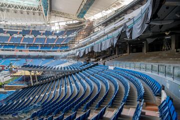 Nuevas imágenes de las obras del Estadio Santiago Bernabéu.