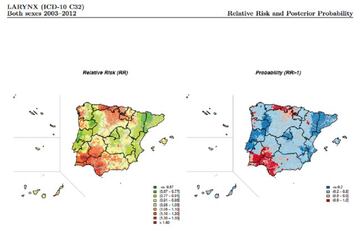 El mapa del cáncer de España y Portugal tiene sorprendentes patrones en los dos países.