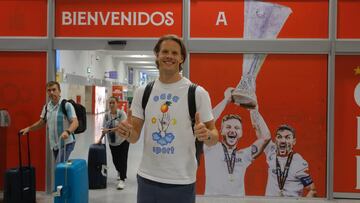 Nyland, a su llegada a Sevilla.