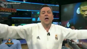 Momentazo: Roncero canta el himno del Madrid con acento francés en honor a Mbappé