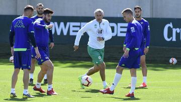 Seti&eacute;n, durante el entrenamiento. 