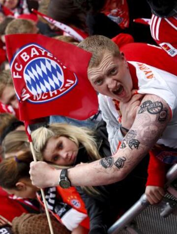 El Bayern celebra el título de campeón de la Bundesliga