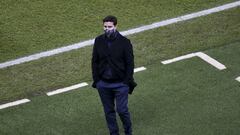Coach of PSG Mauricio Pochettino during the French championship Ligue 1 football match between Paris Saint-Germain (PSG) and Montpellier HSC (MHSC) on January 22, 2021 at Parc des Princes stadium in Paris, France - Photo Jean Catuffe / DPPI
 AFP7 
 22/01/