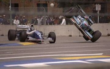 1994. Primer mundial F1. Gran premio de Australia, ¨²ltima carrera. Accidente Schumacher y Diamond Hill (segundo clasificado).