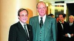 PRESENTACIÓN REAL. El rey Juan Carlos recibirá a Florentino Pérez oficialmente para aceptar la presidencia de honor del Centenario 2002.
