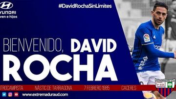 David Rocha, segundo extremeño para el Extremadura
