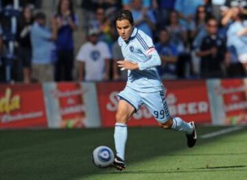 El delantero Omar Bravo tuvo su época en la MLS jugando para el Sporting Kansas City, donde marcó nueve goles.