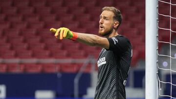 Oblak jugando con el Atlético