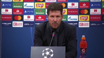 Rueda de prensa de Simeone tras el Leipzig - Atlético