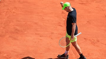Spain's Alejandro Davidovich Fokina after winning against Great Britain's Jack Draper during the Monte Carlo ATP Masters Series Tournament round of 16 tennis match on the Ranier III court at the Monte Carlo Country Club in Roquebrune-Cap-Martin on April 10, 2025. (Photo by Valery HACHE / AFP)