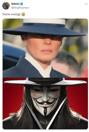 El look de Melania en la toma de posesin de Trump inunda las redes de memes 