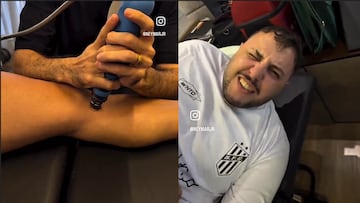 Neymar muestra el doloroso tratamiento al que se somete