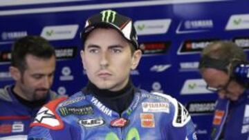 Lorenzo durante la sesión de libres en Misano.