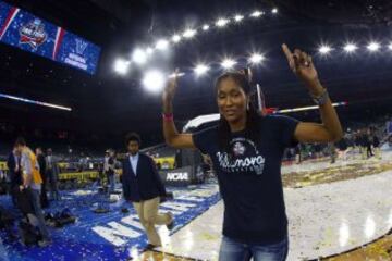 Felicia Jenkins, mother of Kris Jenkins, lanzador del triple de la victoria de los Villanova Wildcats en el último segundo.