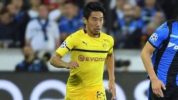 Shinji Kagawa, en el Brujas-Dortmund de Champions el pasado mes de septiembre.