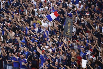 Aficionados de la selección de Francia.