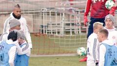 Pelea entre James y Rudy en el entrenamiento del Bayern